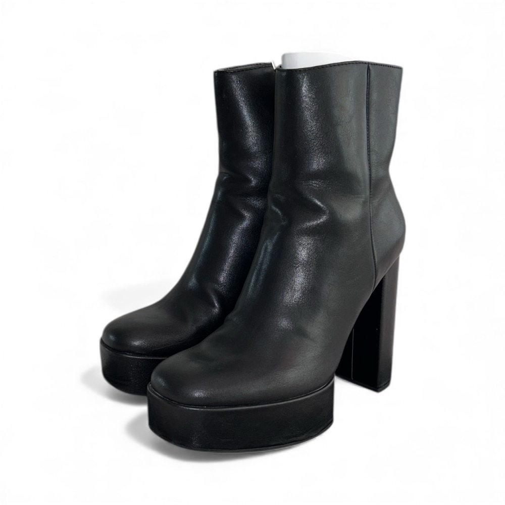 ZARA Black Platform High Heel Ankle Boots | Size 38 / 7.5